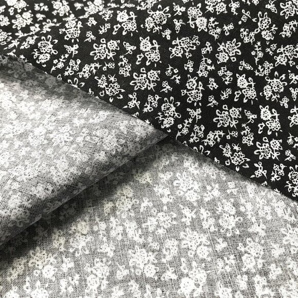 7pcs Black Cotton Fabric Fat Quarter Bundle Sheets for Sewing Craft & Scrapbooki - Picture 8 of 8